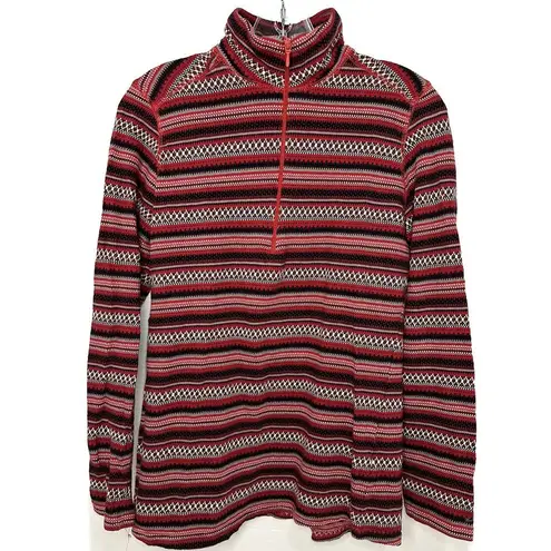 Woolrich Women's 100% Cotton Half Zip Pullover Lightweight Knit Top Sz XS