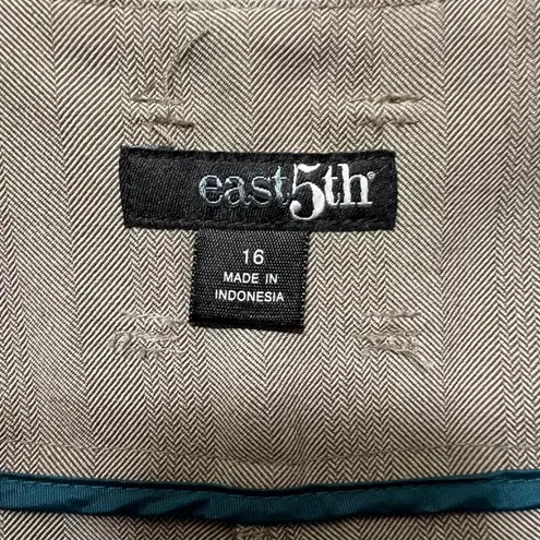 East 5th  Wide Leg Herringbone Career Dress Pants Size 16 Business‎ Trousers