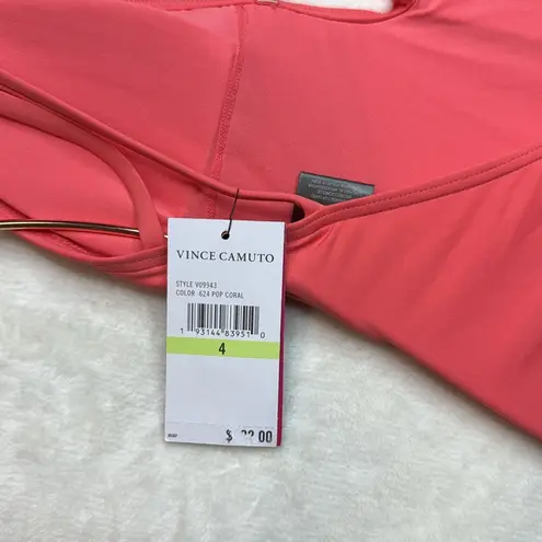 Vince Camuto  One-Piece Swimsuit with Plunging Halter Neckline- Size 4- NWT