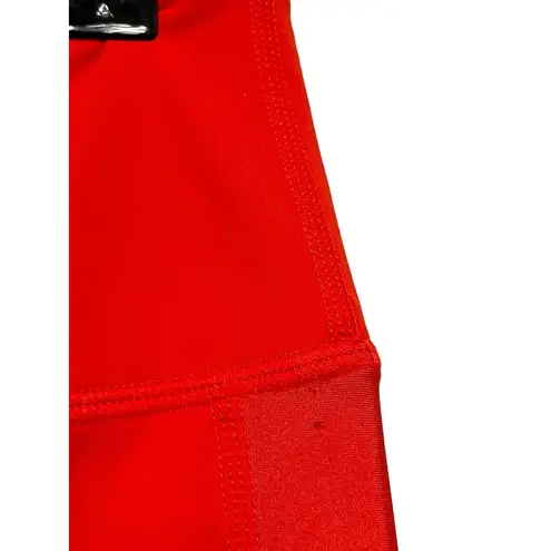 Alala Crop Vamp Leggings Size Large Bright Red Active Performance High Waist
