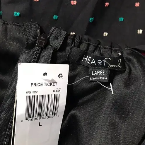 HEART SOUL Colorful Polka Dot Cotton Dress NWT L Black Size undefined