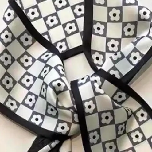 Elegant Gothic Printed Scarves, Fashion Bandana, Retro punk Neck Scarf, Black - Image 2