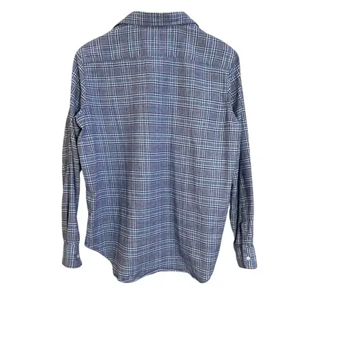 Frank & Eileen women’s oversized blue white red Checkered Shirt small