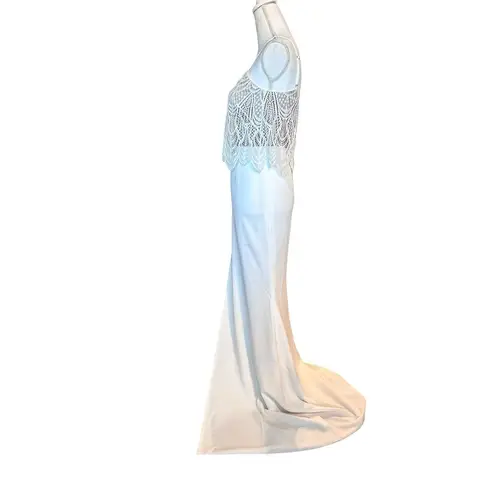 Dress the Population  Roselyn Lace Detail Gown Bridal Boho Bachelorette Size XS