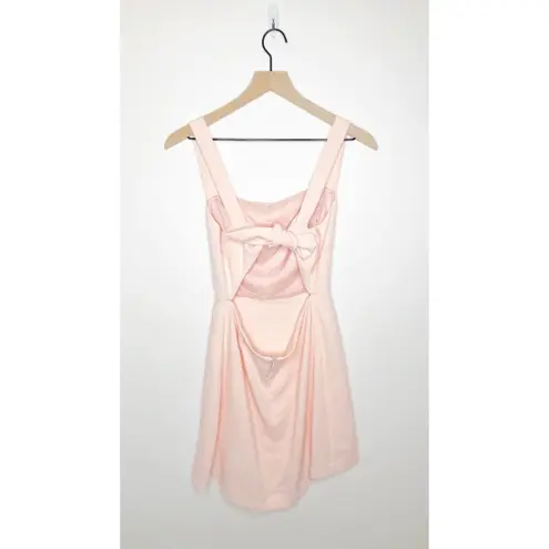 Wilfred Aritzia Aperture Tie Back Mini Dress Square Neck in Petal Pink Size 6