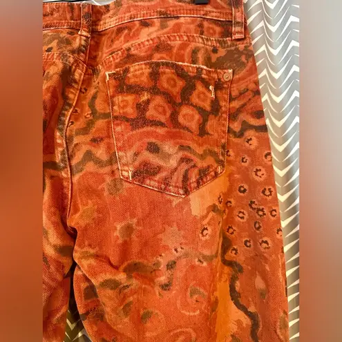 Pilcro Anthropologie | Slim Boyfriend Distressed Rust Orange Jeans Size 25