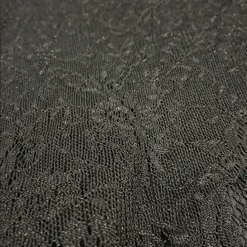 Jessica Howard Black Lace with Fringe Bottom Sleeveless Knee Length Dress Size 8