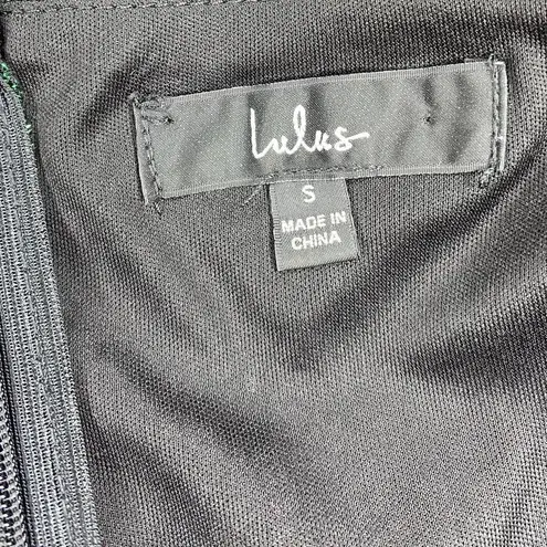 Lulus  Green & Black Lamé Sparkle Asymmetrical Mini Glam Party Dress