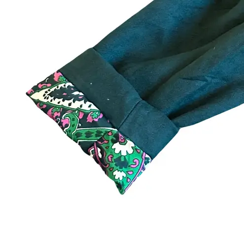 Isaac Mizrahi Estate Emerald Green Blazer Jacket Faux Suede Button-Down Medium P