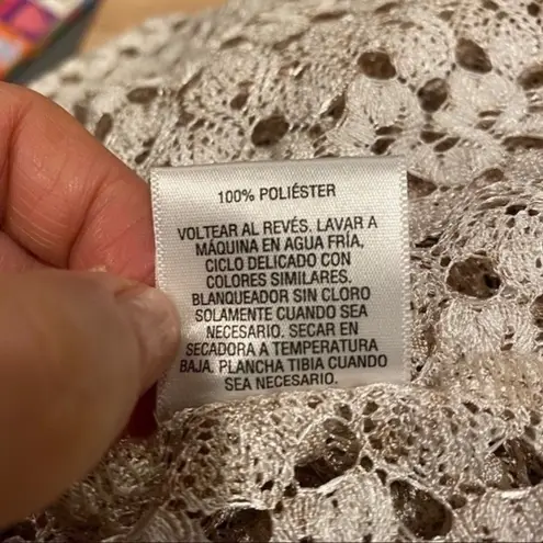 JM Collection gold brocade blouse Size large