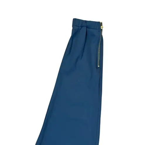 Zyia Active Ankle Zip Jogger Pants Pull On Drawstring Navy Athleisure Women's S