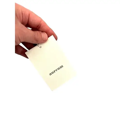 Aureum Sky Blue Vegan Leather Pleated Skirt Size Large