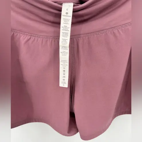 Lululemon  Speed Up Short High Rise 2.5” Figue Stretch Zip Pocket Purple Pink 6