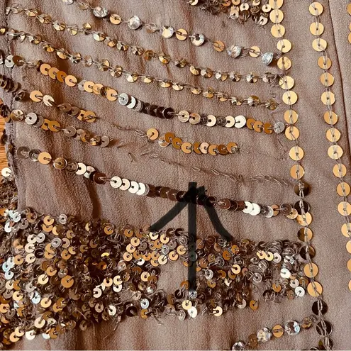 Arden B NWT . Sequined Strapless Dress Pewter Sz XS