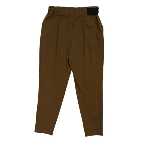 ADAY Turn It Up High Rise Olive Green Brown Pants Elastic Waist Size Medium