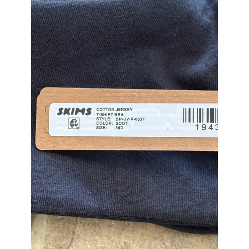 SKIMS Cotton Jersey T-shirt Bra Soot 38D