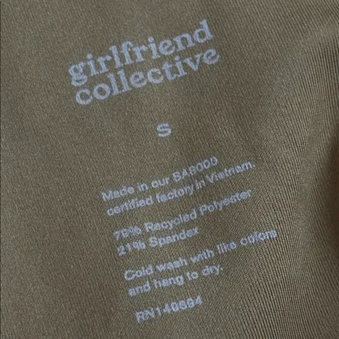 Girlfriend Collective Topanga Sports Bra and High Rise Biker Short Set Size S