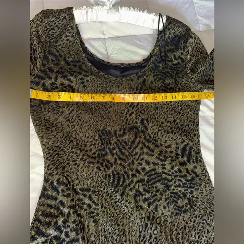 Foreign Exchange  Animal Print Long Sleeve Dress