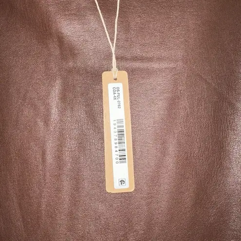 SKIMS Women NEW Brown Cocoa New Years Winter Faux Leather Catsuit Jumpsuit Sz 4X