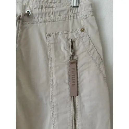 Mac Jeans Future Concept 2.08 Casual Canvas Utility Cropped Khaki Pants Sz 32 Tan