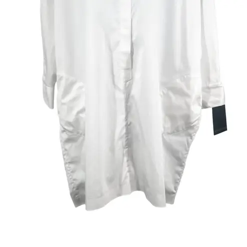 Norma Kamali Super Oversized T-Shirt Shirt Dress White Cotton XS