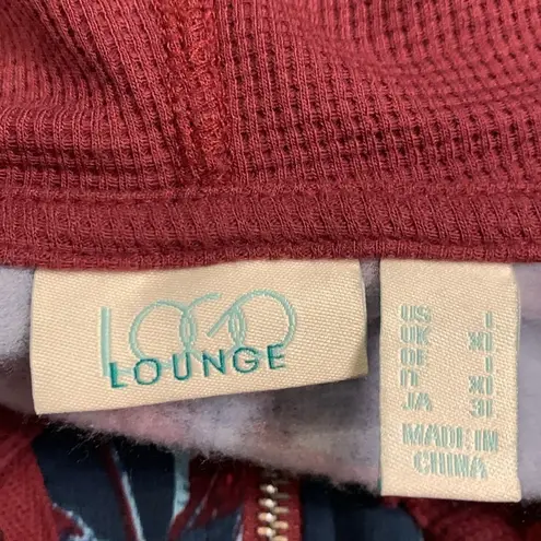 LOGO By Lori Goldstein LOGO Lounge Lori Goldstein floral zip front hooded sweatshirt jacket NWOT