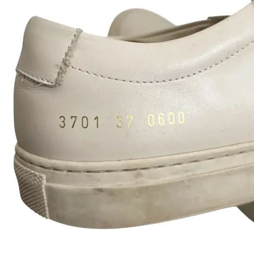 Common Projects Achilles Low Sneakers Beige Leather Lace Up Women’s Size 7 Tan