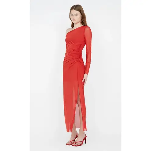 Bec & Bridge Fae Asym Long Sleeve Dress Rouge Red US 4