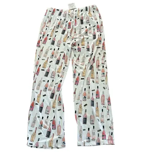 The Paisley Box Wine/Champagne Pajama Pants, Size Medium, NWT White