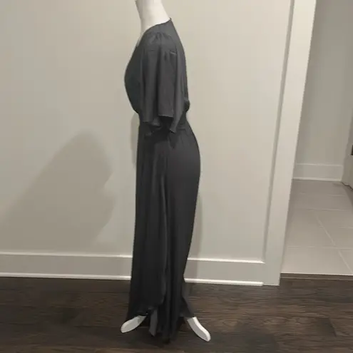 Grade & Gather NWOT Dark Gray Satin Dress Sz M