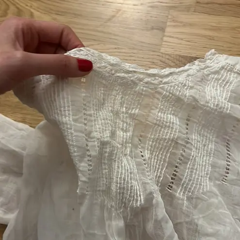 Vintage edwardian lace edgaed blouse Size XS