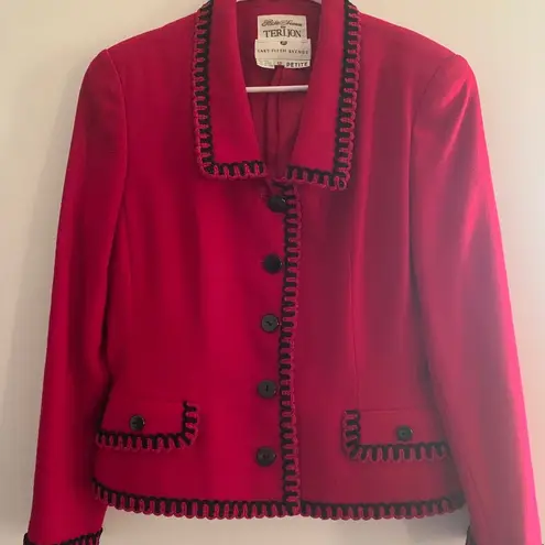 Vintage Ricki Freeman for Teri Jon Saks Blazer Size 12P