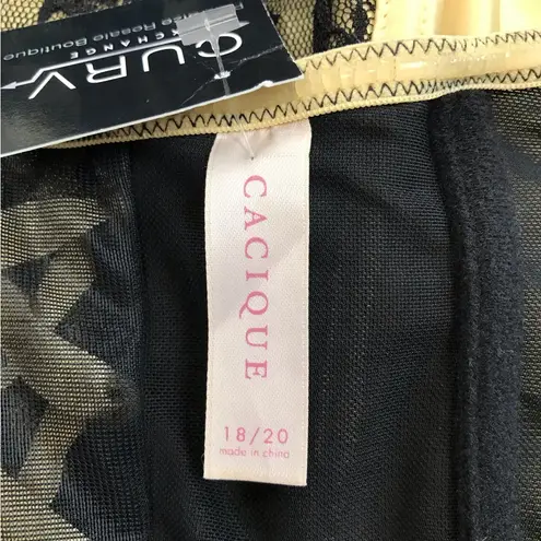 Cacique  Lace Overlay Bustier Top - Size 18/20