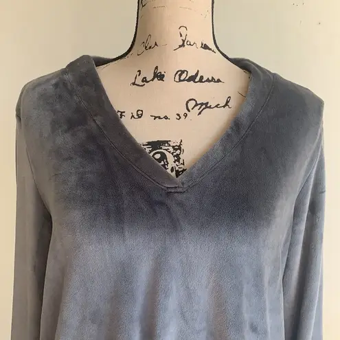 Natori Velour Oversized Gray Pullover Sweater