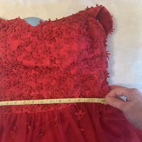 Ever Pretty Jaeden Red Ball gown Off The Shoulder NWT Mother Of Bride Prom