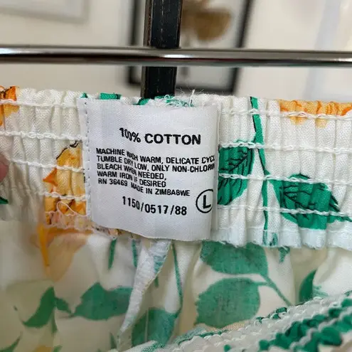 NWT NOS Vintage 80s Surfin Summer Yellow Rose Shorts M L Size L