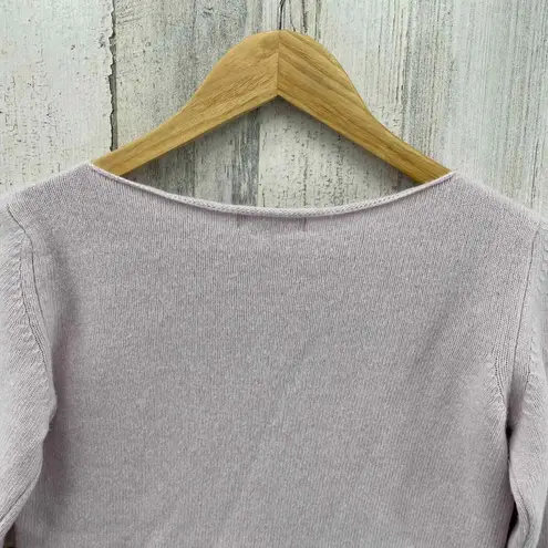 Bendetta B. Sweater Womens Small Pink White Swiss Dot Wool Cashmere Blend