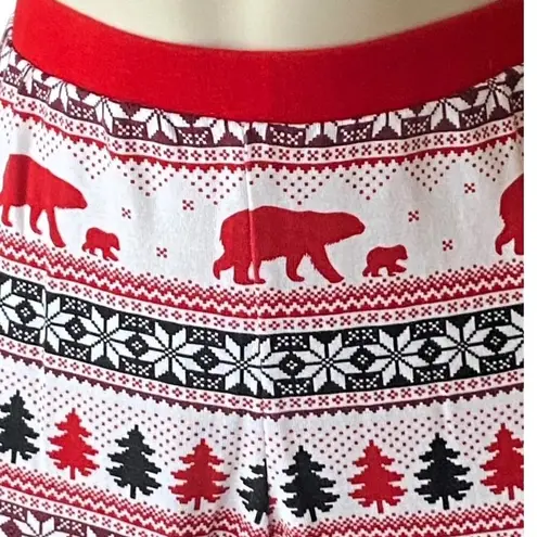 NWOT ~ WONDERSHOP 2 Pc. Bears Trees Snow Lounge Sleepwear Pajamas ~ Women's XL Red