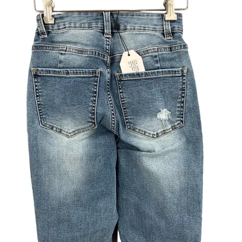 Universal Standard Joni High Rise Skinny Jean Light Wash Distressed Size 00L New