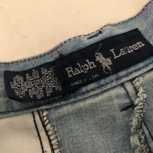 Ralph Lauren  Jean Shorts Denim Mom Style Light Wash Size 12 Vintage High Rise