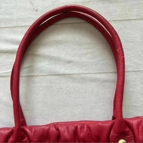 Michael Rome Genuine leather Red Shoulder bag purse