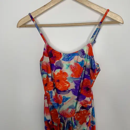 PATBO Red Violet Stretch Jersey Midi Fringe Dress Women's Small