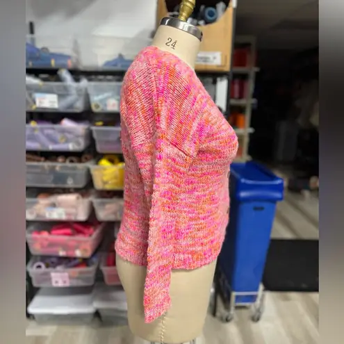 Neon Knit Cardigan XL Pink