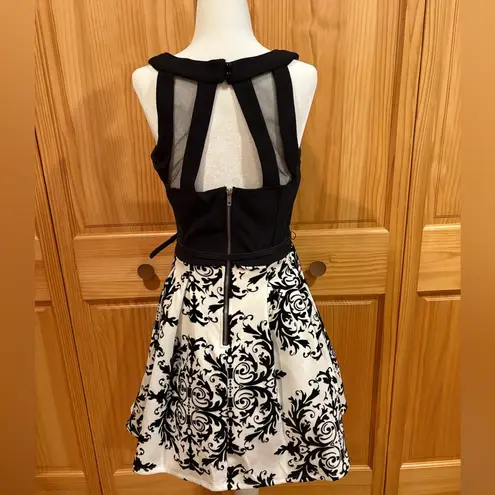 Crystal Doll Black and White Fit and Flare
Dress