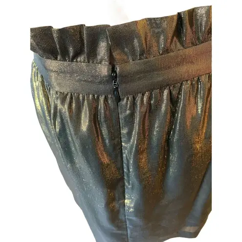 & Other Stories OTHER STORIES & LOS ANGELES ATELIER Gold Silk Mini Skirt Metallic Pockets 8 EUC