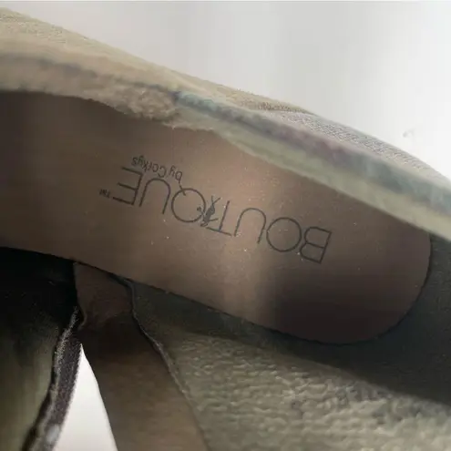 Boutique by Corky's Port Camo Booties Ankle Boots Women’s Size 9 Low Block Heel