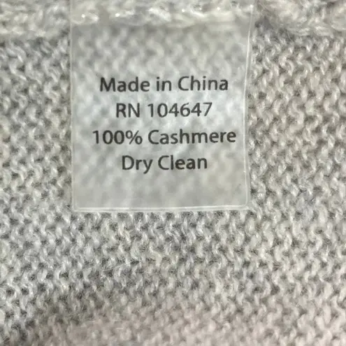 Kinross Cashmere sleeveless sweater/vest, womens gray asymmetrical hem knit Size M