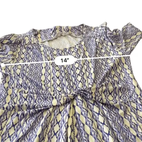 Seraphine Purple Aztec print Long Sleeve Maternity Dress Size 6