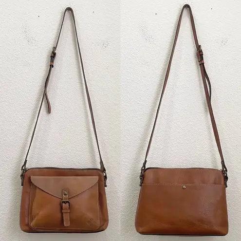 Patricia Nash  “Avellino” Brown Italian Leather Crossbody Bag