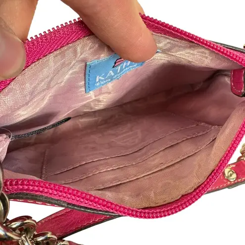 Kathy Van Zeeland Pink Small Bedazzled Crossbody Zippered Purse